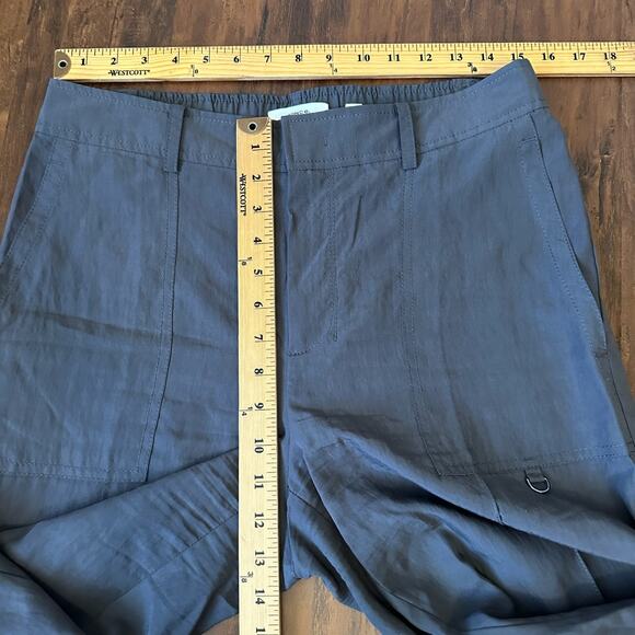 VINCE Utility Pants Taupewood Lightweight Wide Leg HR Relaxed Fit - Picture 12 of 14